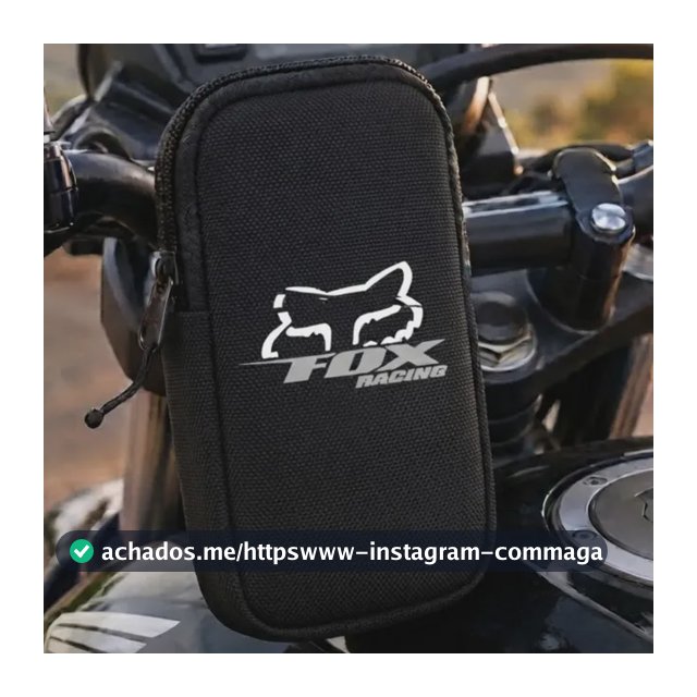 Case Bag Porta Mochila Bolsa Motocross Trilha Para Celular Preto Fox
