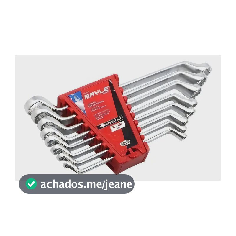 Kit Jogo De Chaves Estrela De 6 A 22mm 8 Peças Mayle