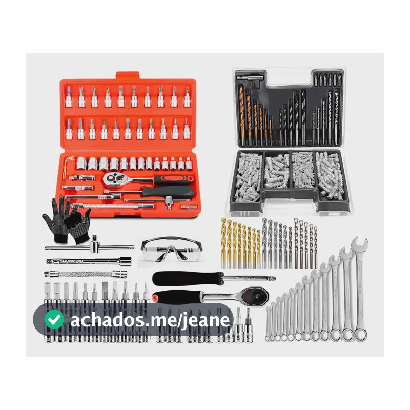 Kit Jogo De Ferramentas Completo Com Soquetes + 300 Peças