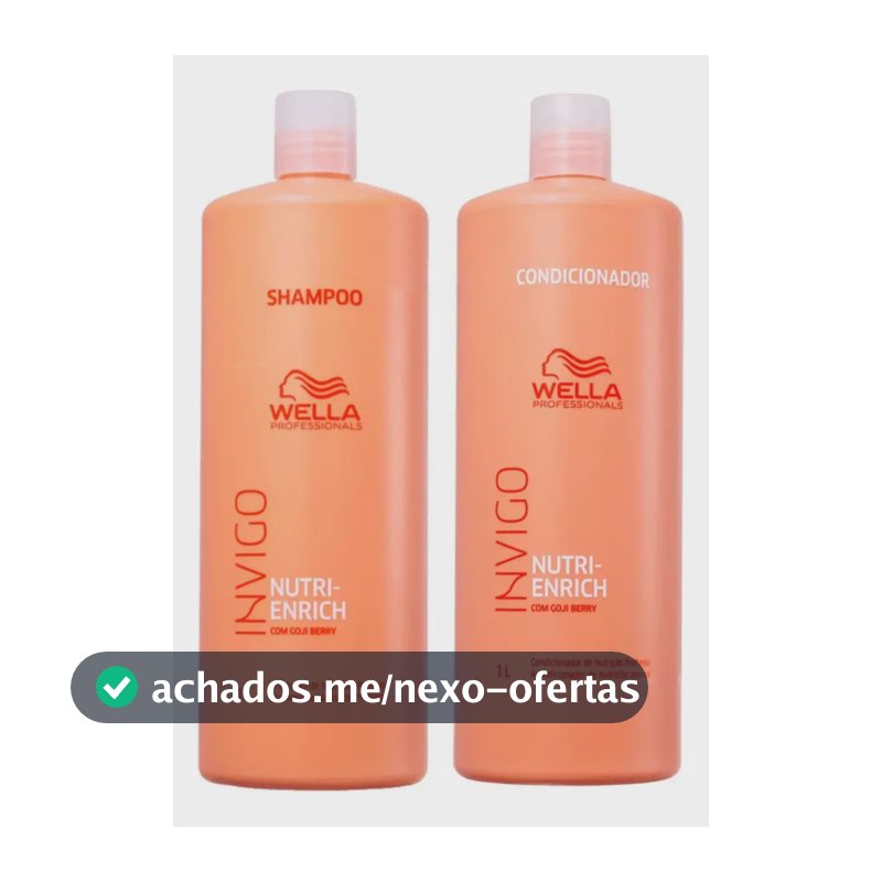 Kit Wella Invigo Nutri Enrich Shampoo 1000ml + Cond 1000ml