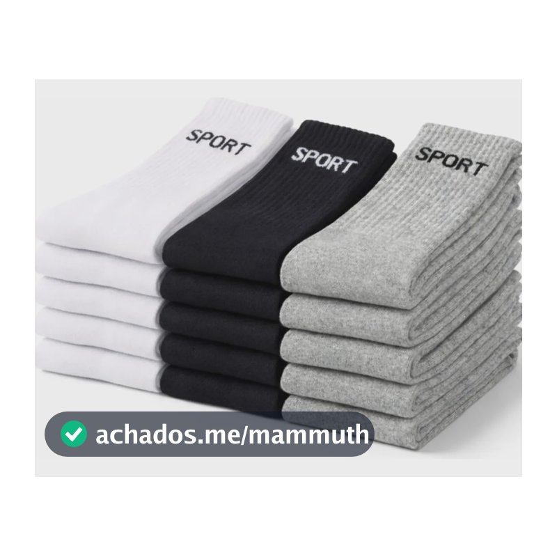 Kit 12 Pares Meias Cano Alto Algodão Para Esporte Academia Sortidas 40-46