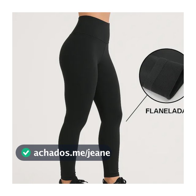 Calça Legging Feminina Cintura Alta Forrada Grossa Térmica