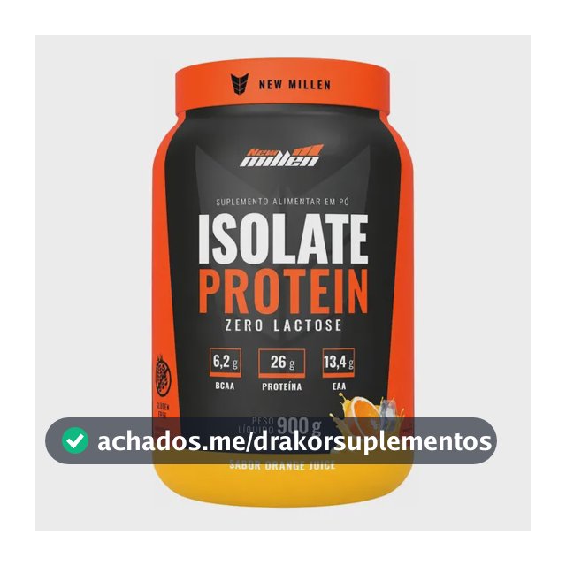 Whey Isolado 900g Suco de Laranja - New Millen