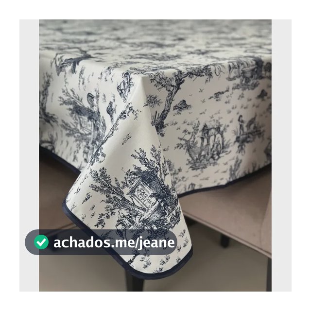 Toalha De Mesa Quadrada Clássica Toile De Jouy 1,80 X 1,80