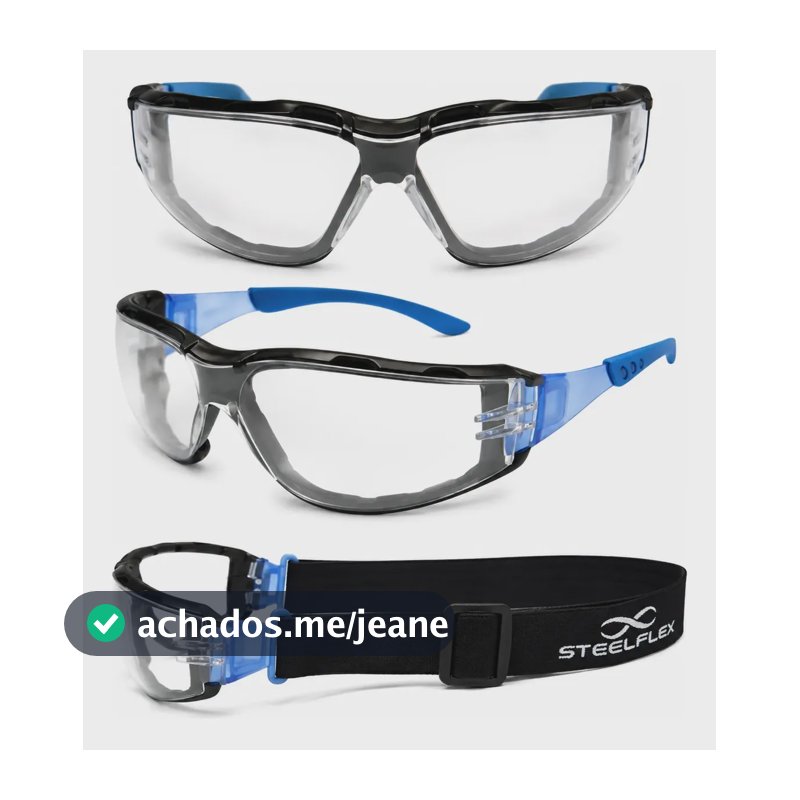 Oculos Protecao Segurança Epi Uv Anti Embacante Ca Esportivo Incolor