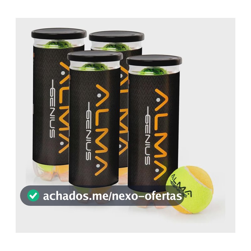 Bola Beach Tennis Profissionis Kit 12 Unidades Alma Geius Amarela