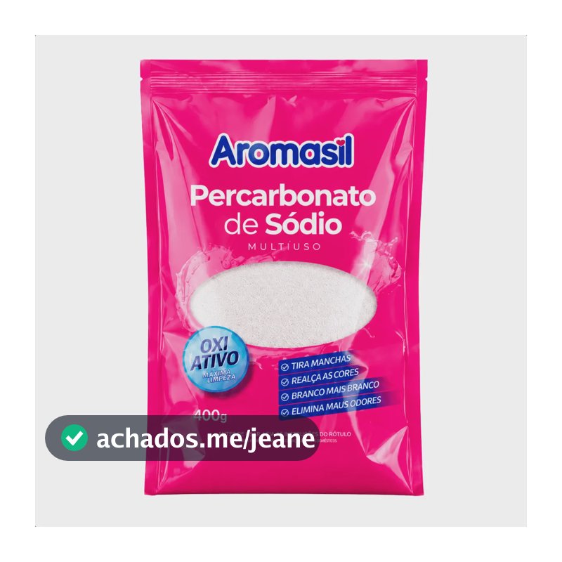 Percarbonato De Sódio Puro 100%  400g Aromasil Tira Manchas