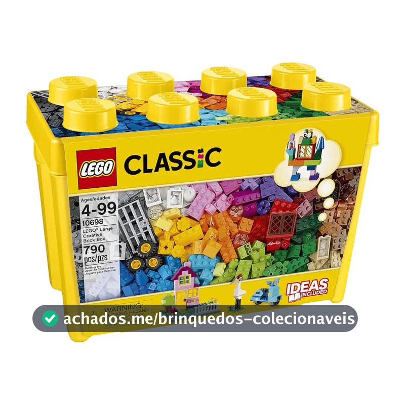 Kit Caixa Grande De Peças Criativas Classic 10698 Com 790 Peças Lego