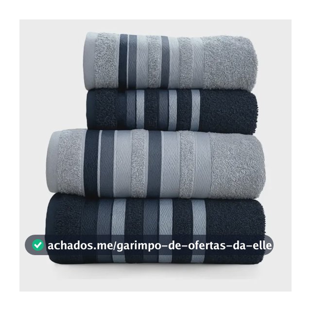 Jogo Toalhas Banho Grossas Macias Algodão 4pç Absorventes