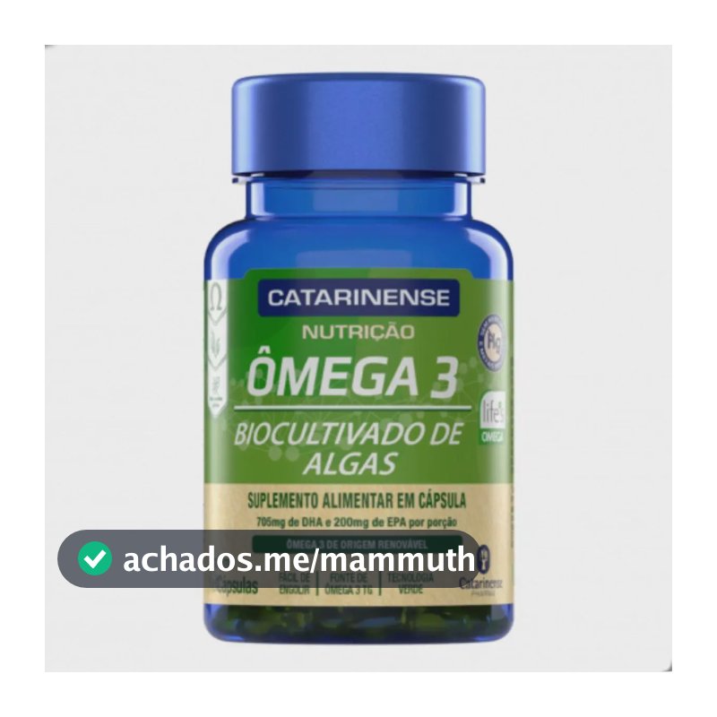 Ômega 3 Biocultivado de Algas Catarinense Nutrição 120 Cps