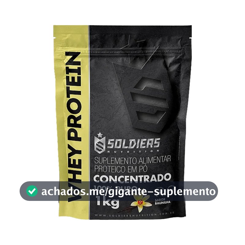 Whey Protein Concentrado 1Kg Sabor Baunilha Soldiers Nutrition