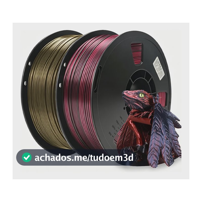 Filamento De Impressora 3d Pla 1,75mm 2kg Impressão Gradient Degradê Bronze Degradê Vermelho E Preto