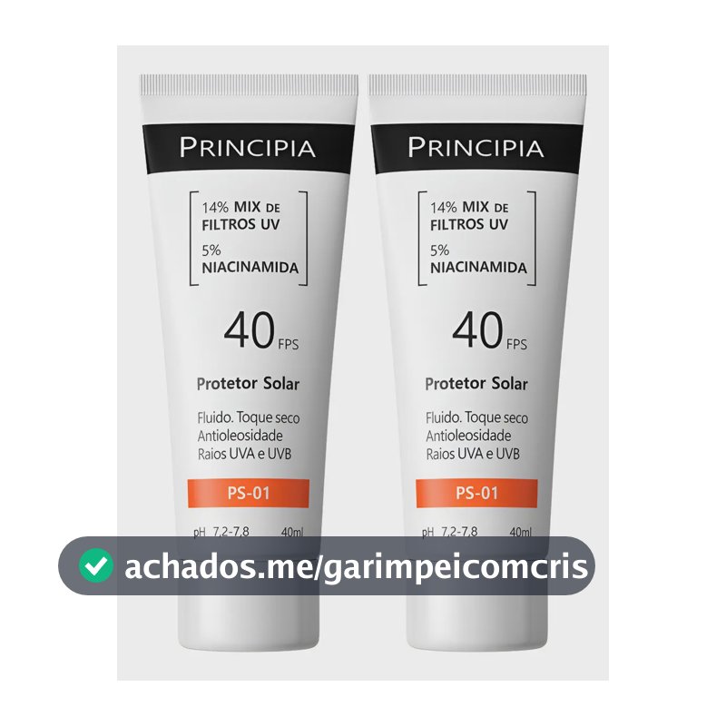Principia Kit C/ 2 Protetor Solar Facial Ps-01 Fps 40