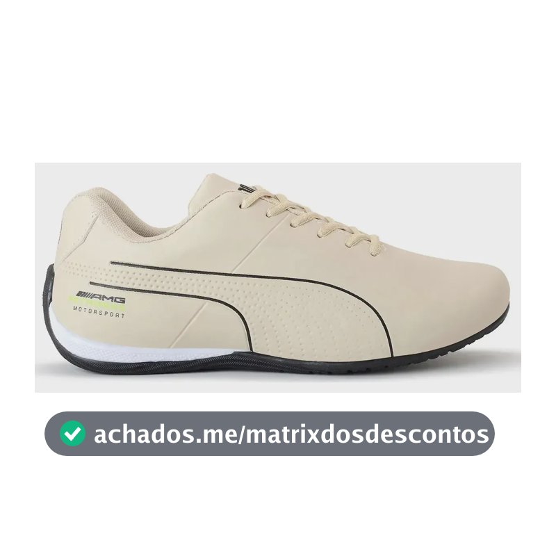 Tênis Puma Mercedes Masculino Amg Petronas Confortável Leve Bege 39 Br