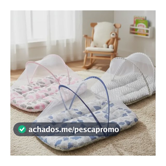 Berço Portátil Com Mosqueteiro Para Bebe Colchonete