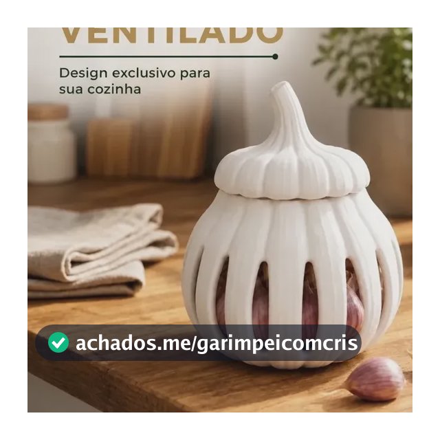Porta Alho Ventilado C/ Tampa Removível