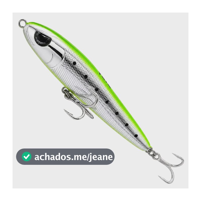 Isca Artificial Yara Jumper Stick Zara 13,5cm 32g Cor 100 Cromada Limão