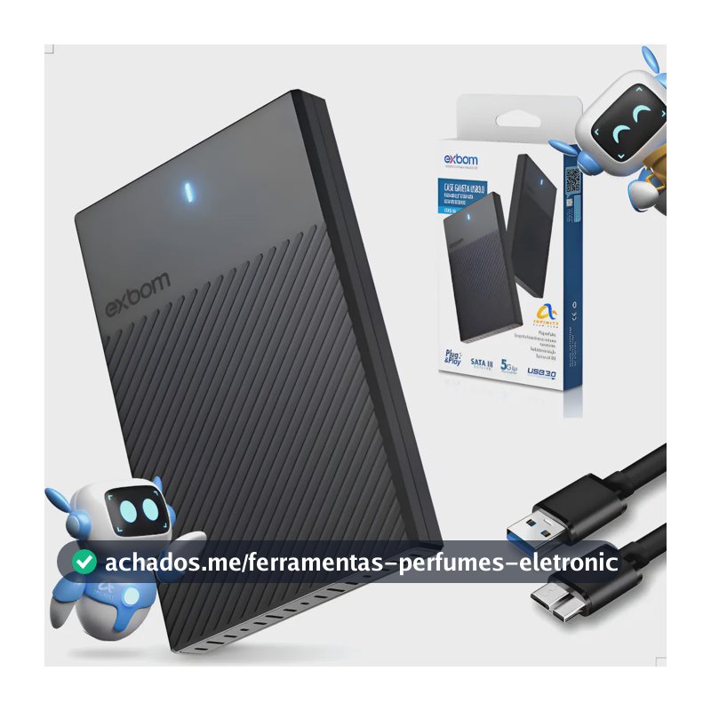 Hd Externo 500gb Portátil Usb 3.0 Para Notebook Ps4 Ps5 Xbox One E Series Ideal Para Games E Dados Compatível Com Consoles E Pc Preto