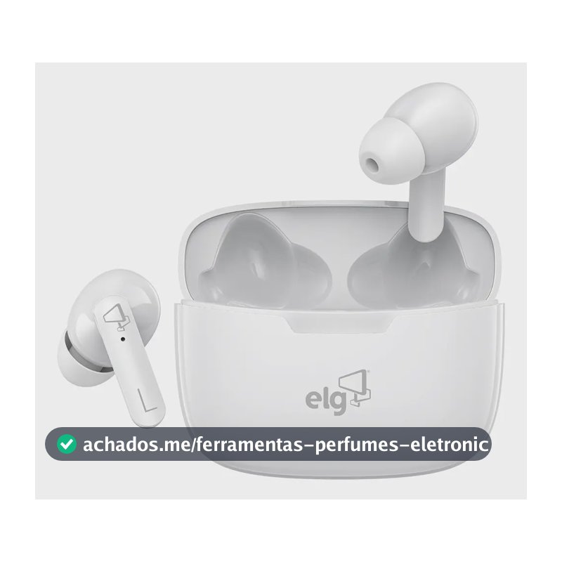 Fone De Ouvido Bluetooth Tws Branco Twpro3s ELG Cor Cinza