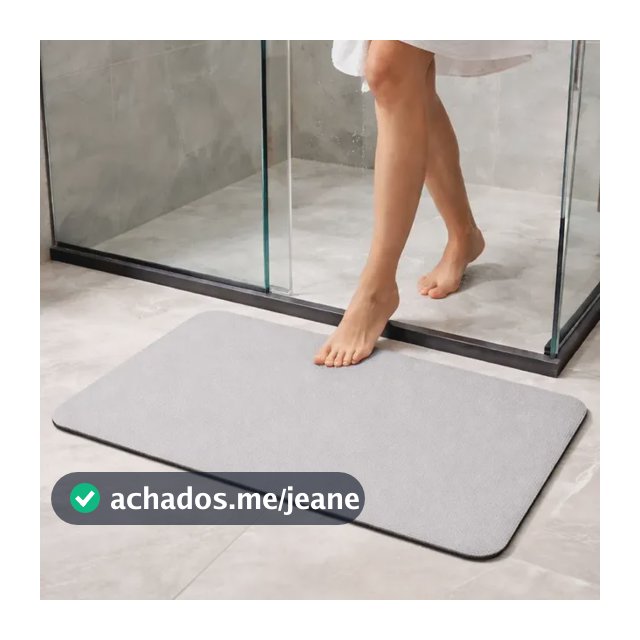 Tapete Piso Terra Diatomácea Super Absorvente Flexível