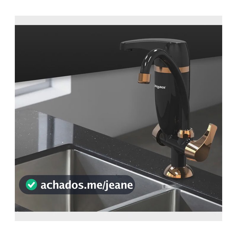 Torneira C/ Filtro Mesa Bancada Cozinha 1/4volta Pto/dourado Preto E Dourado Brilhante