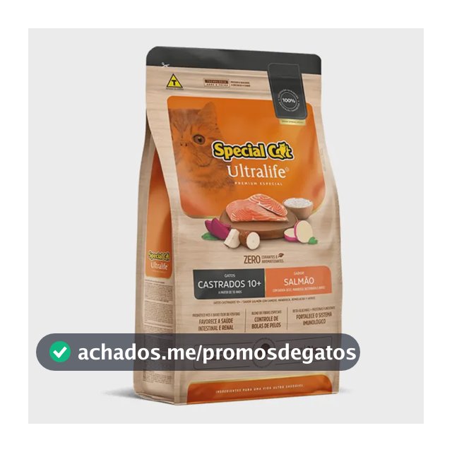 Special Cat Ultralife Castrados Sênior Sabor Salmão 3kg
