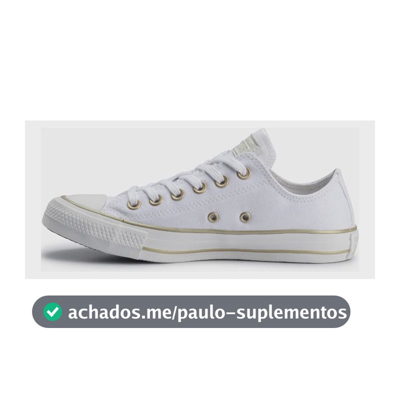 Tênis Converse Feminino Taylor Ct2834 Curto T Branco/branco/ouro Claro Liso 36 Br
