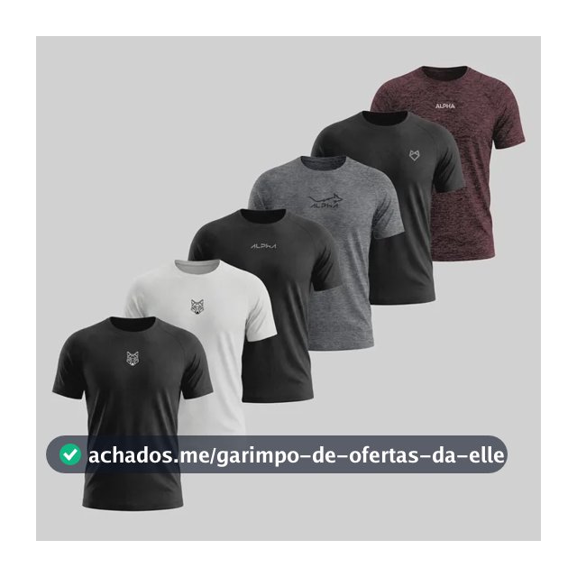 Kit 6 Camisetas Mais Procuradas Alpha