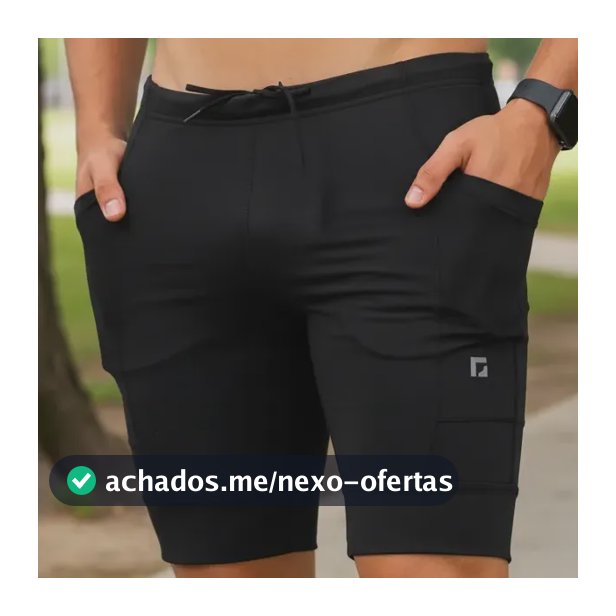 Bermuda Térmica Anti Assadura Esportiva Com Bolsos