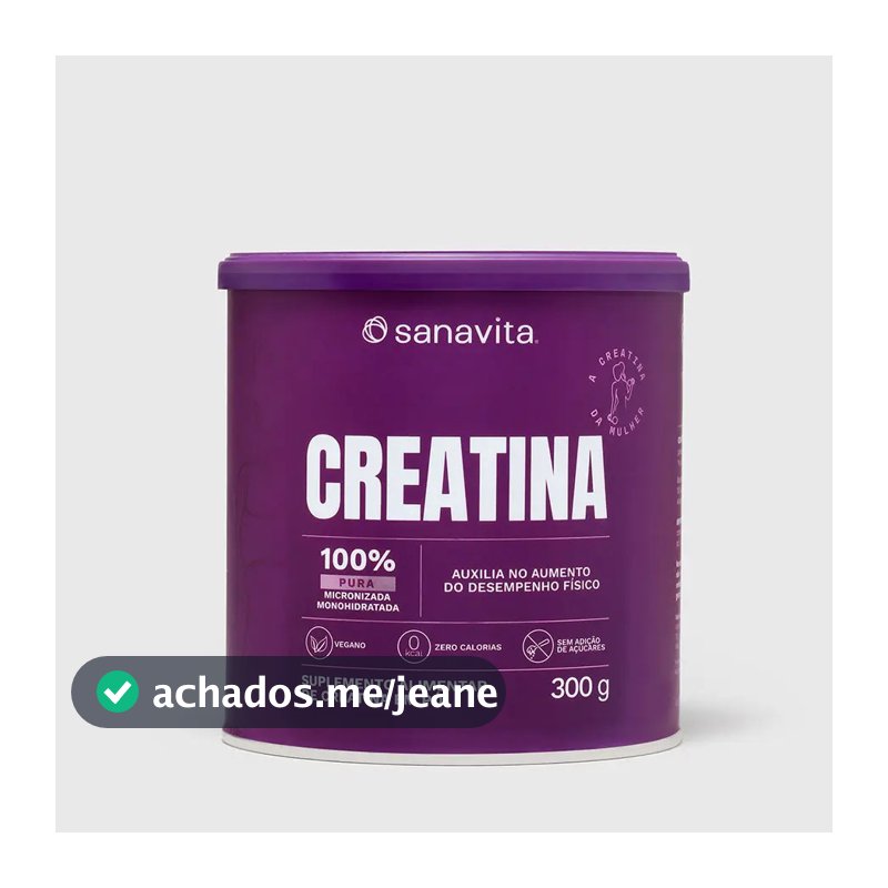 Creatina pura Sanavita Monohidratada em pó Sem sabor x 300g