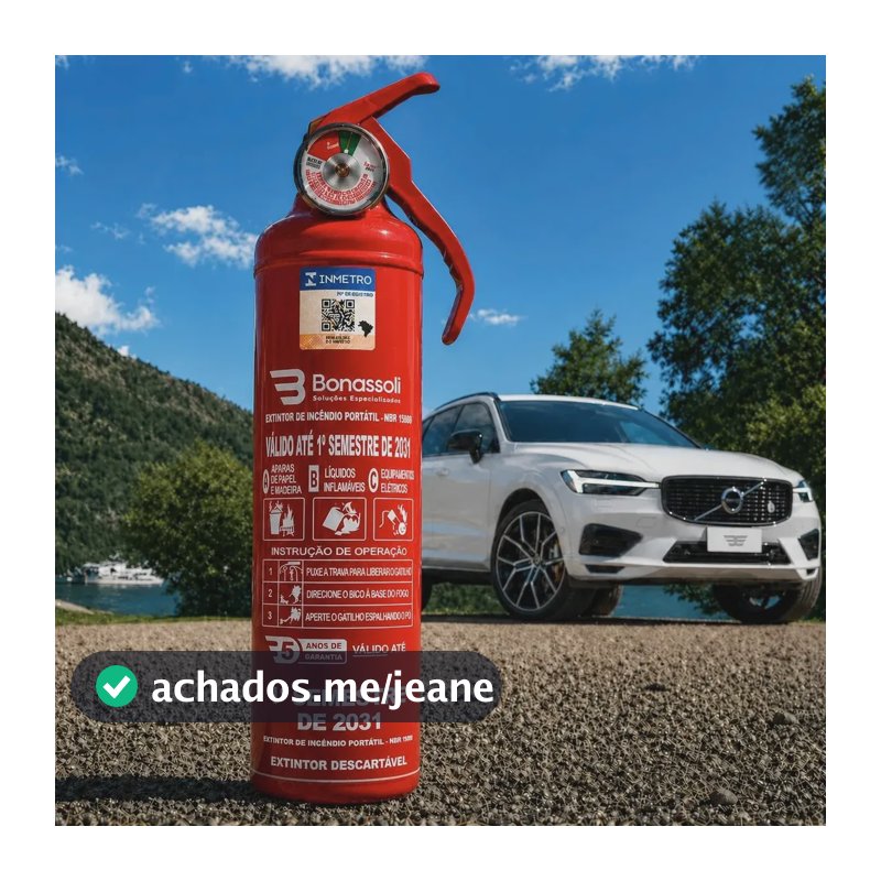 Extintor P1 Automotivo 1kg 5 Anos De Validade (abc) Extintor Universal Sem Suporte