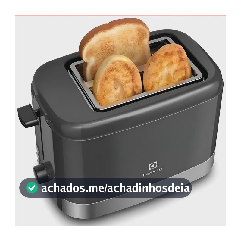 Torradeira Elétrica Electrolux De Pão De Forma E Pão Francês Preto