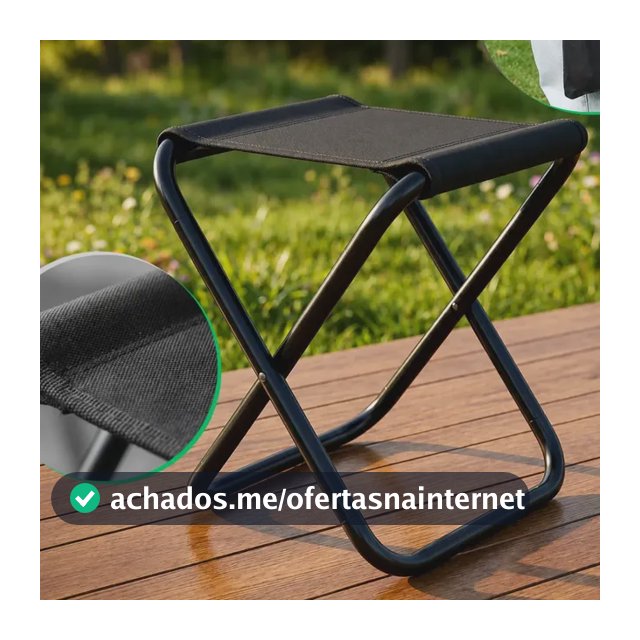 Mini Cadeira Dobrável Portátil Banco Pesca Camping Fila Resistente Banqueta Sólar