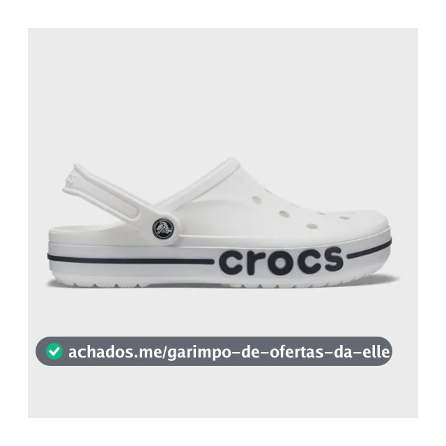 Sandália Crocs Bayaband Clog White/navy