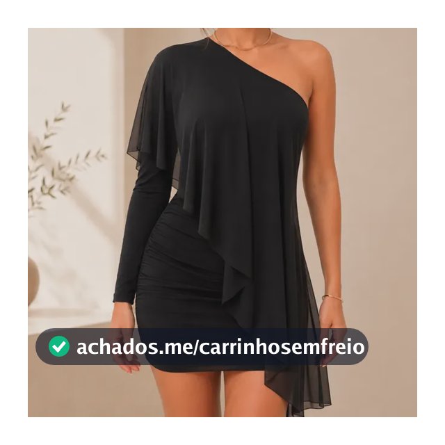 Vestido Feminino Curto Tule Bodycon Moda Gringa Preto G
