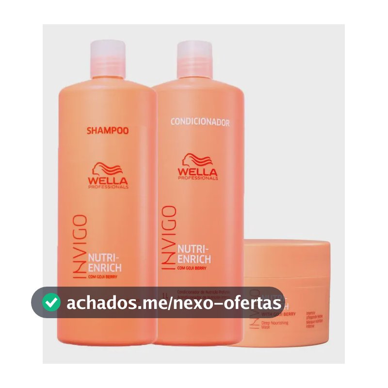 Kit Wella Pro Invigo Nutri Enrich - Sh 1000ml E Cond E Másc