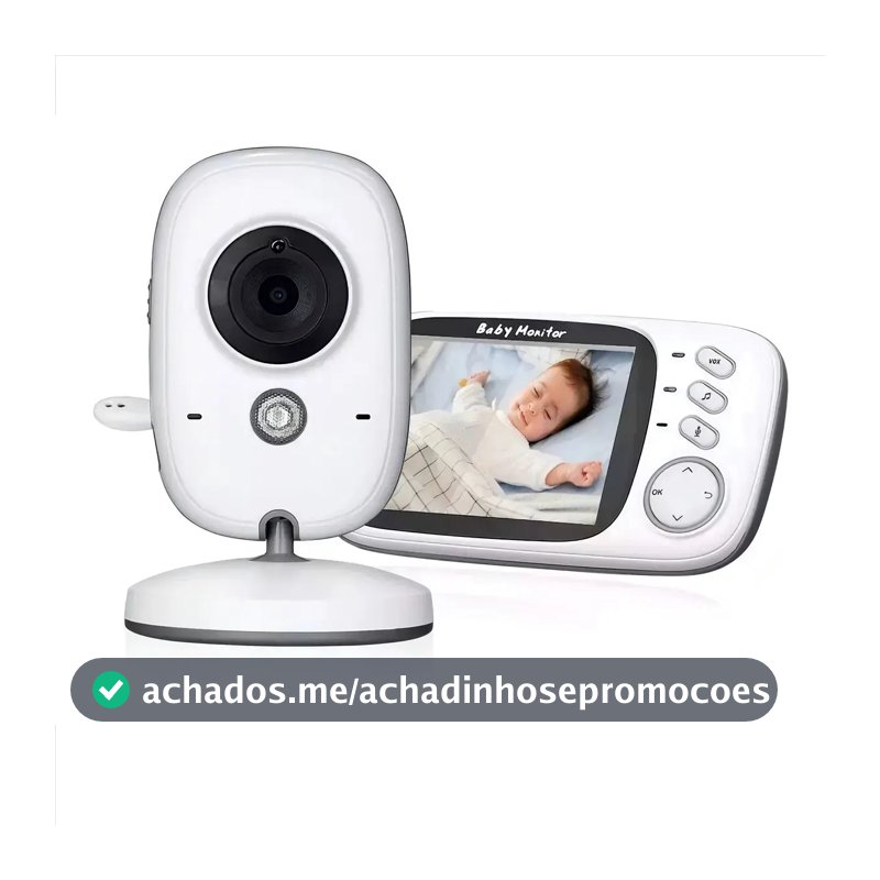 Baba Eletrônica Baby Monitor Vb603 Visão Noturna Dual Audio Cor Branco Estary Shop