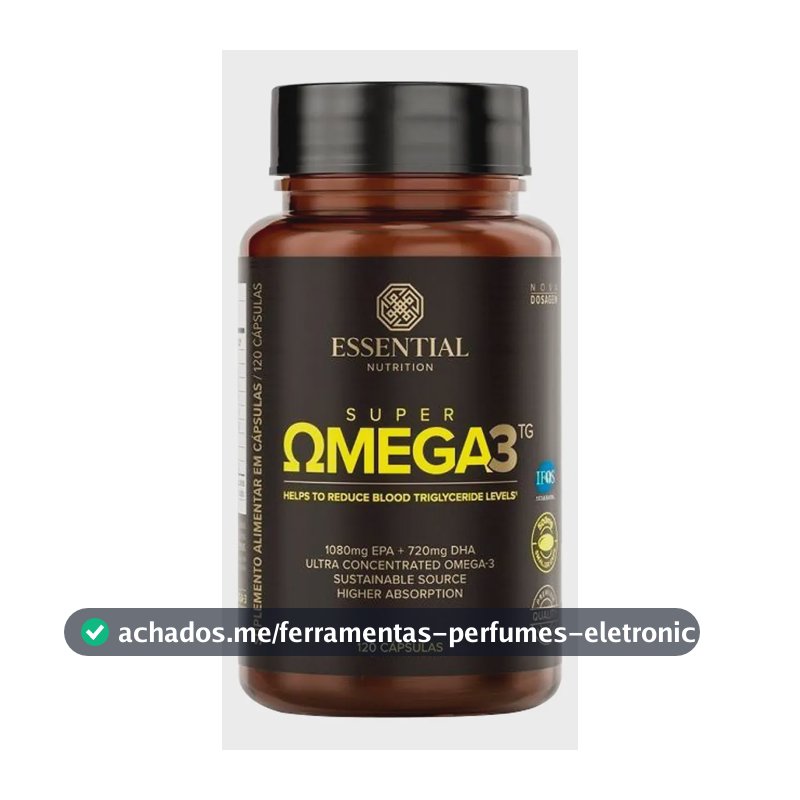 Ômega 3 Essential Nutrition Premium em cápsula Sem sabor de 120 un