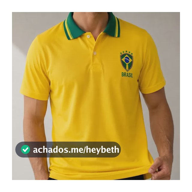 Camisa Polo Brasil Masculina Seleção Brasileira Premium Hexa Amarelo G Lisa