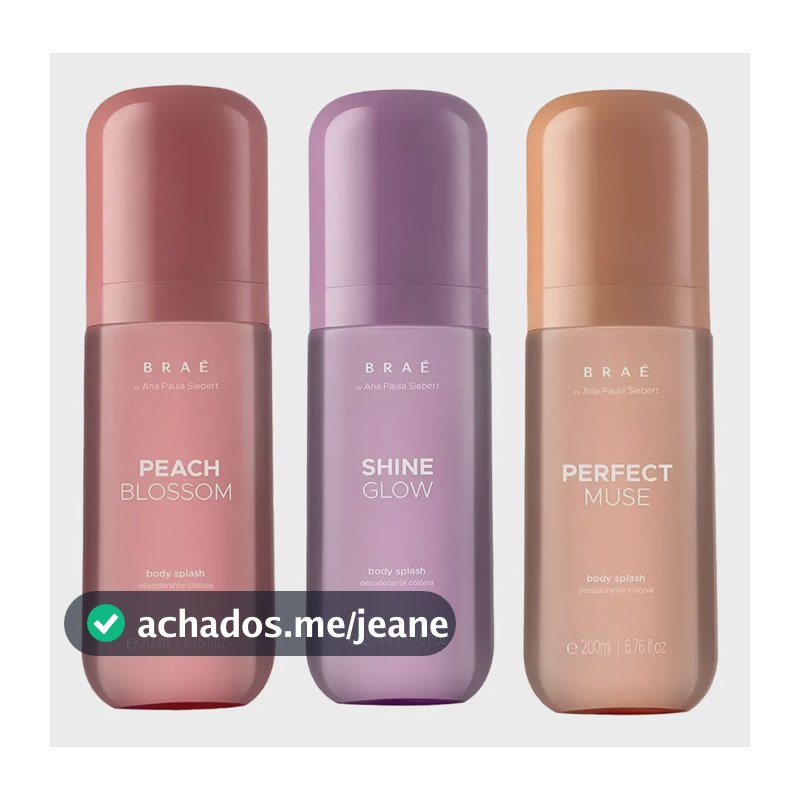Braé By Ana Paula 3 Body Splash Peach + Perfect + Shine