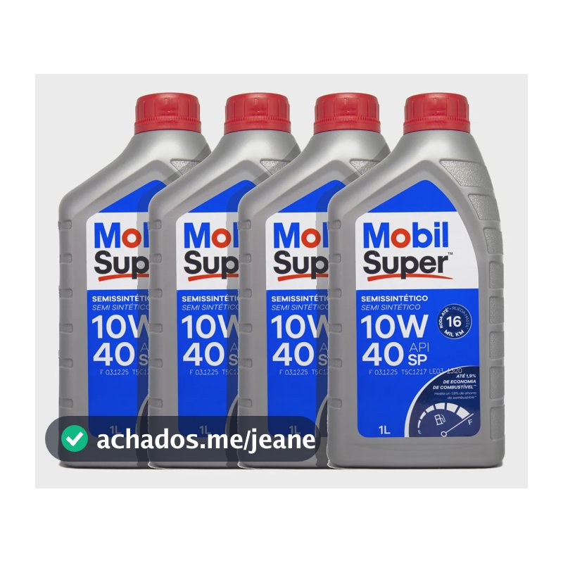 Kit 4 Óleos Motor Mobil Super 10w40 Semissintético Api Sp