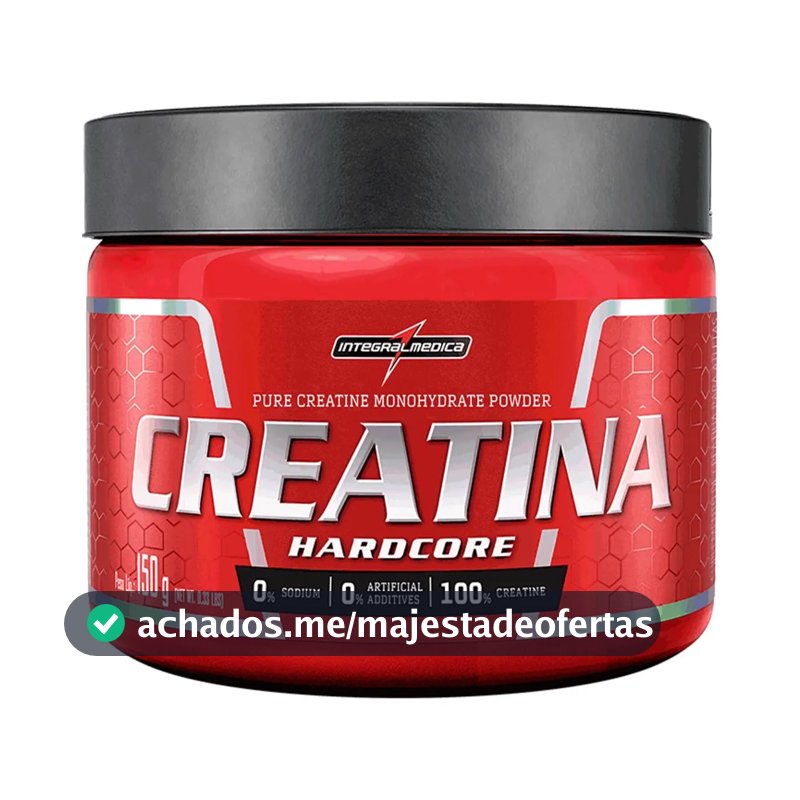 Creatina Integralmédica Monohidratada Hardcore em pó Sem sabor x 150g