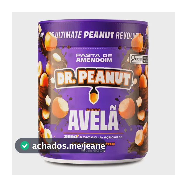 Pasta De Amendoim Dr. Peanut 600g Novos Sabores Gourmet Avelã