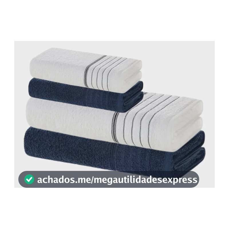 Jogo de Toalhas 4 Pçs Fio Cardado 100 Algodão Softmax Bressan Karsten
