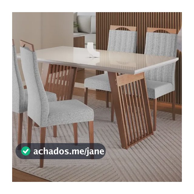 Conjunto Sala De Jantar Moscou Com 4 Cadeiras Grecia Madetal
