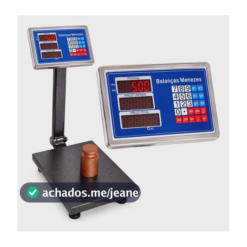 Balança De Plataforma Digital 200 Kg 40x30 1 Garantia 127/220v Cinza
