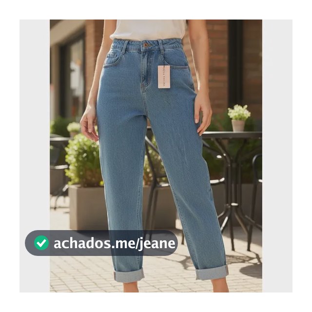 Calça Jeans Mom Cintura Alta Linda Super Luxo Atacado Moda