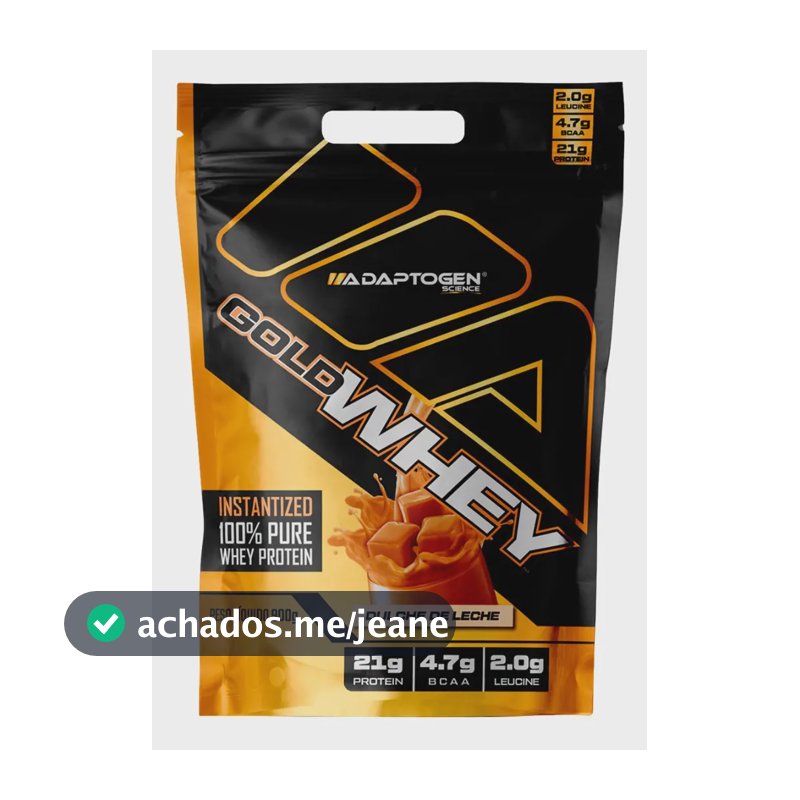 Proteína Adaptogen Gold Whey em pó sabor Doce de leite x 900g