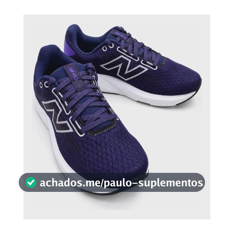 Tênis Treino Caminhada Corrida Academia New Balance 413 V3 Roxo Branco - Feminino Liso 37 Br