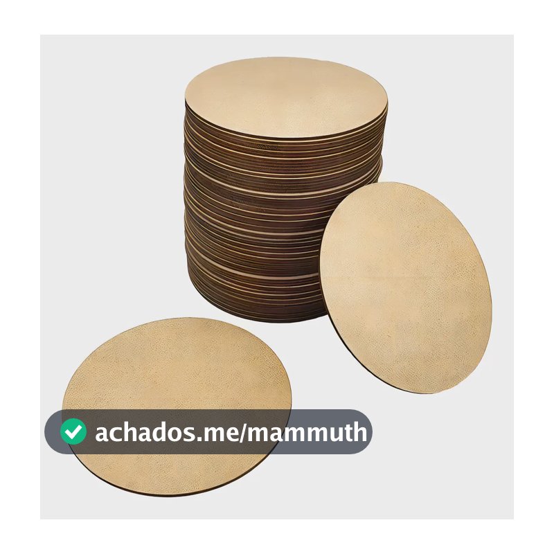 Kit 20 Discos De Sousplat Mdf 3mm 35cm Diâmetro Decoração Cor Cru Liso